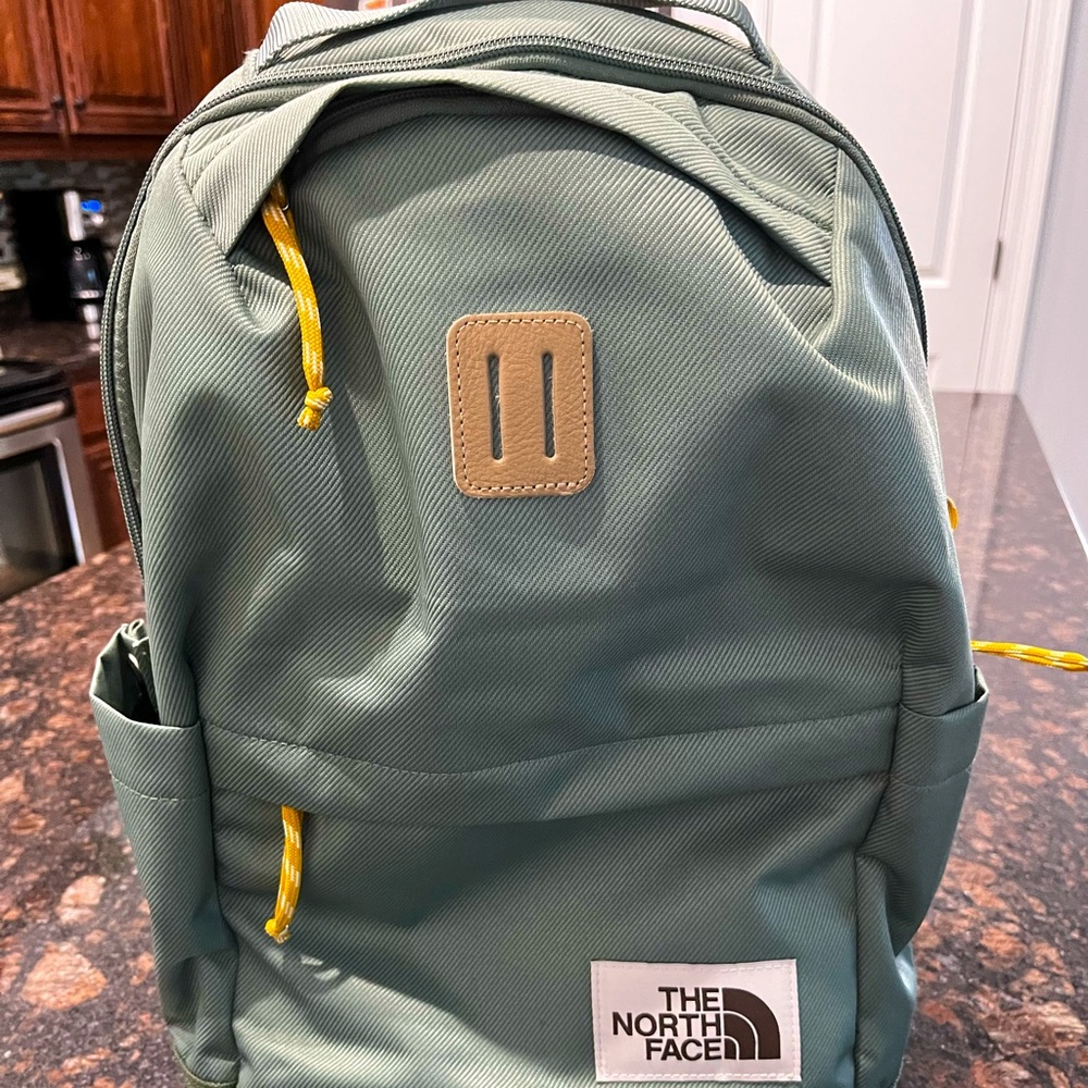 The North Face “Daypack” - sage green backpack